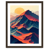 Dramatic Abstract Mountain Sunset Art thumbnail