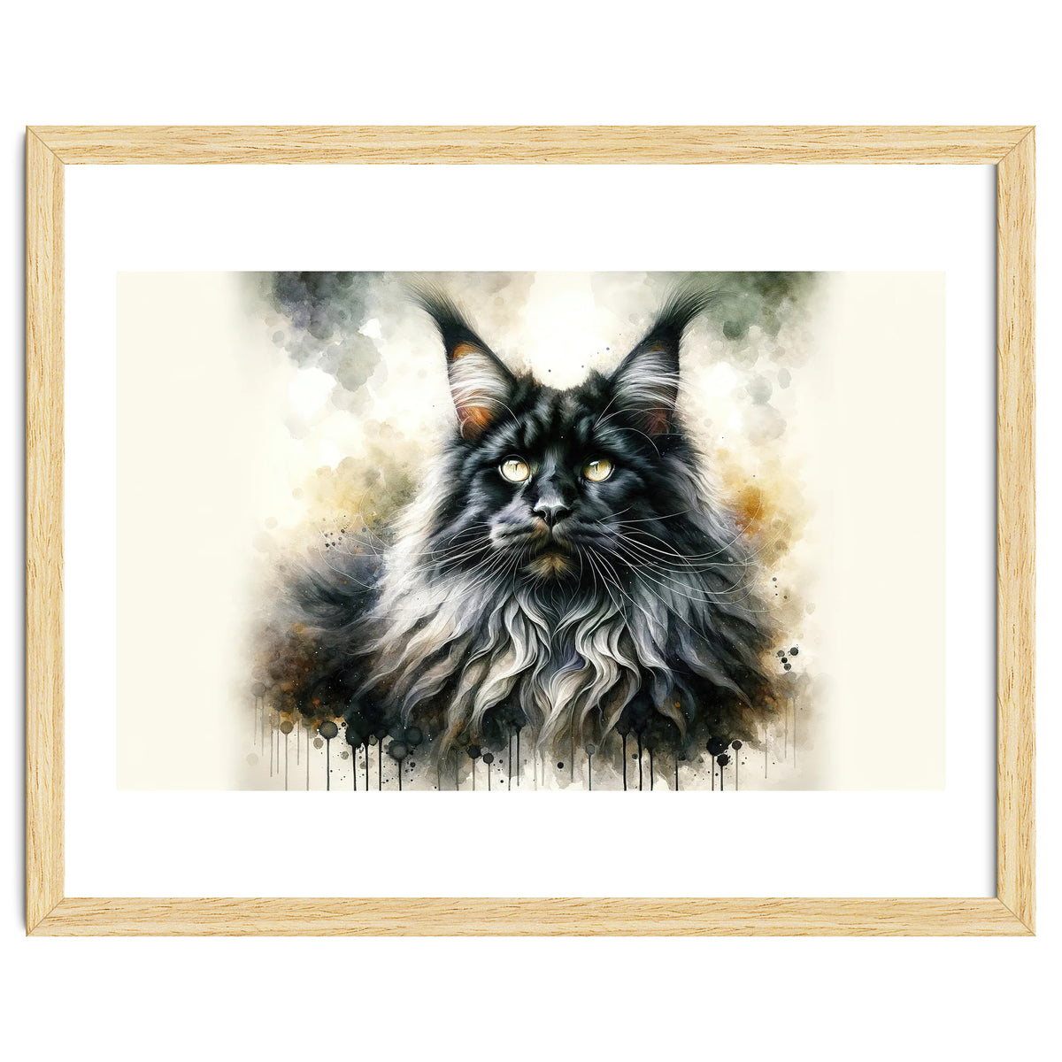 Majestic Long Haired Cat Portrait