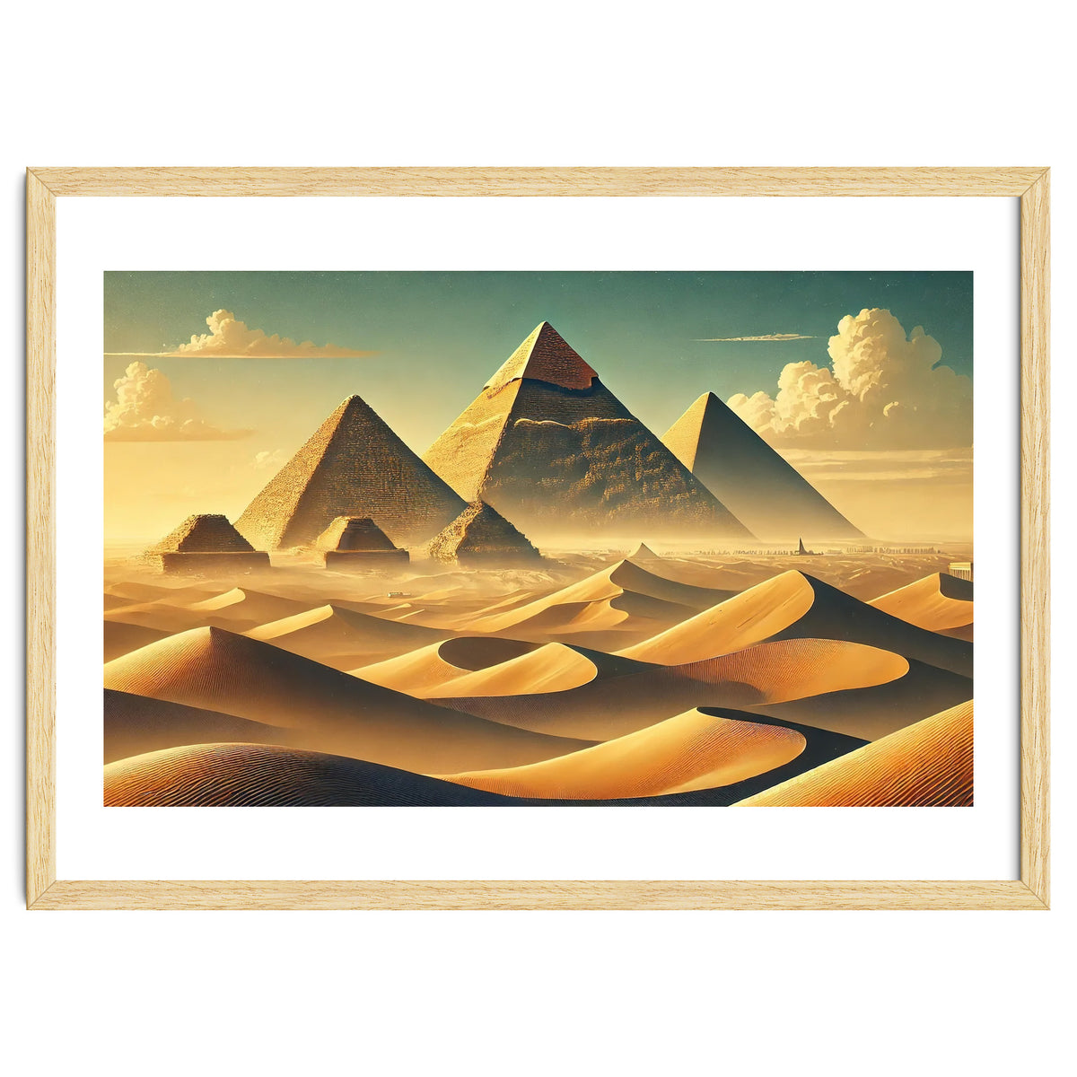 Vintage Egypt, Pyramids Of Giza Poster