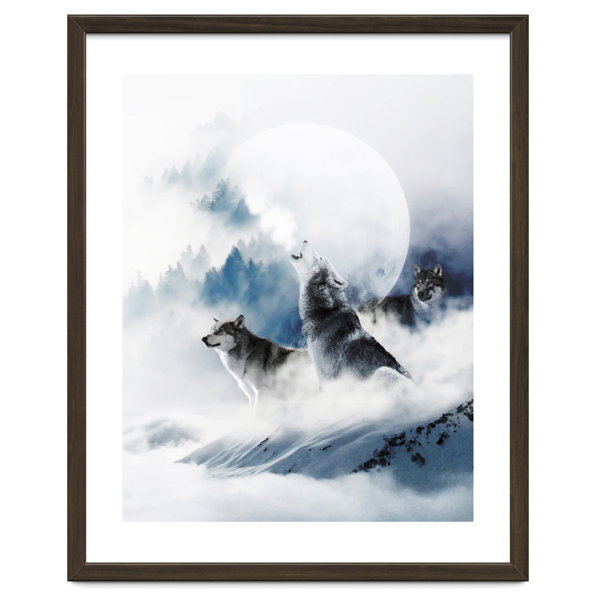 Winter Wolves, Wildlife Wolf Wild Dogs, Snow Full Moon Animals Photography Love Digital