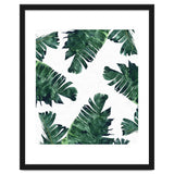 Banana Leaf Watercolor Painting, Tropical Nature Botanical Palm Illustration Bohemian Minimal Luxe thumbnail
