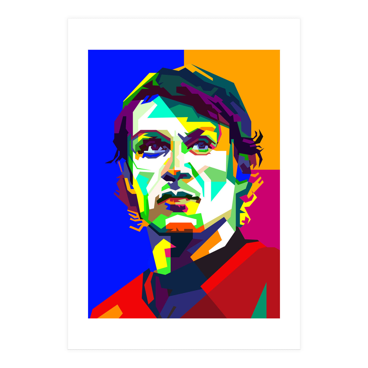 Paolo Maldini Italian Classic Football WPAP (Print Only)