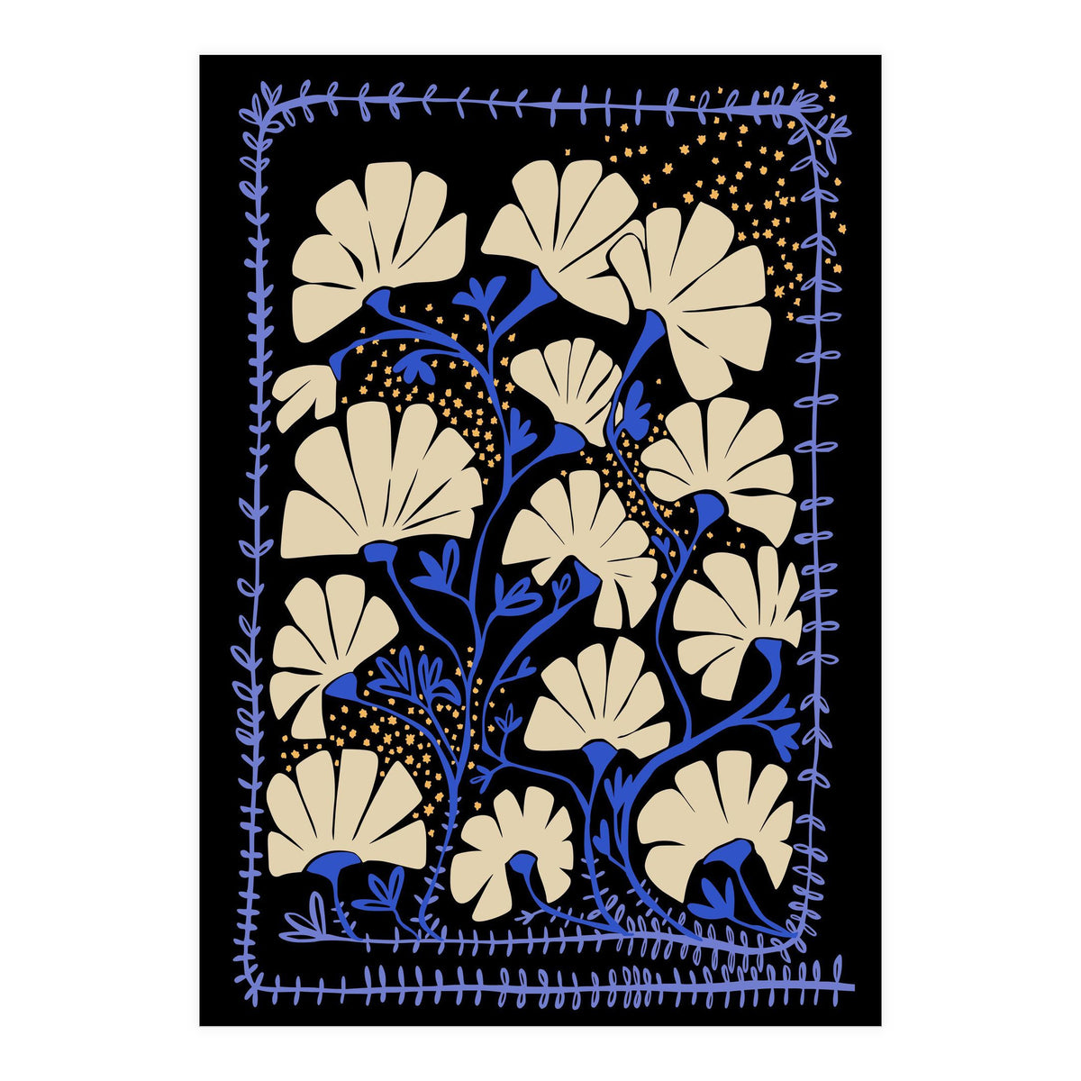 Klimts blooming  black (Print Only)