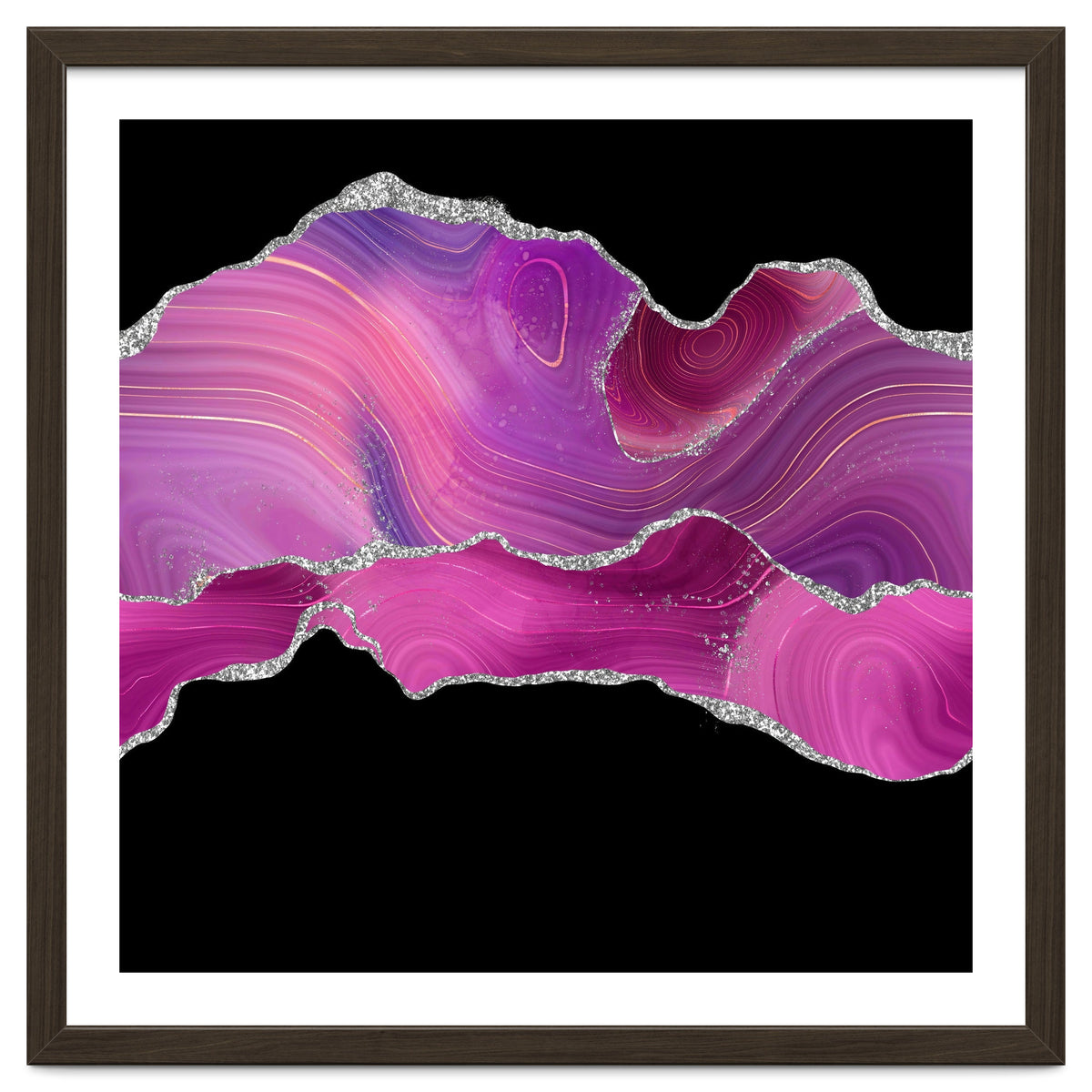 Magenta & Silver Agate Texture 04