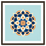 Mandala flower - orange and blue thumbnail