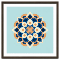 Mandala flower - orange and blue