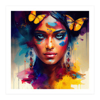 Butterfly Crown Hindu Portrait (Print Only)