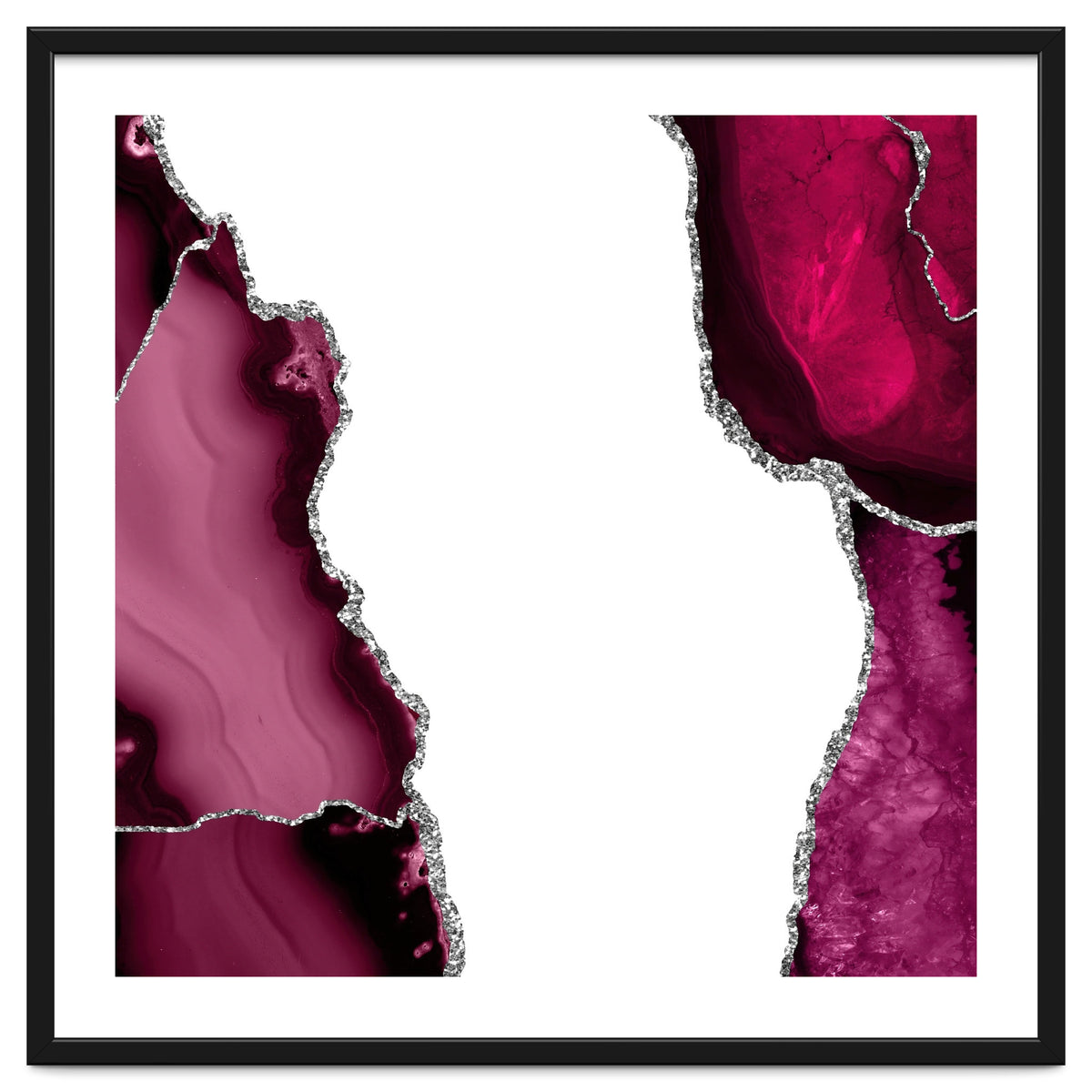 Burgundy & Silver Agate Texture 07