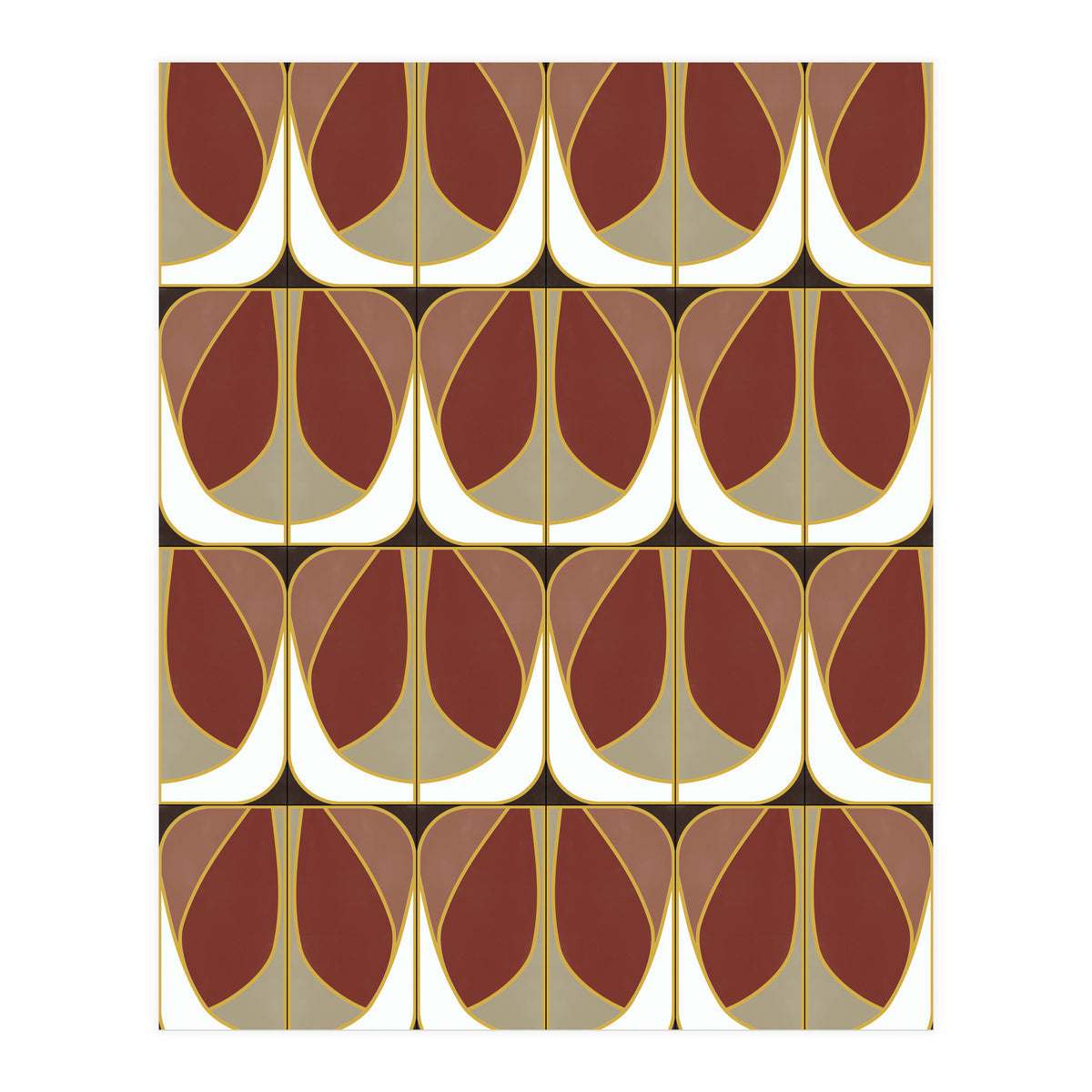 Umber Deco Tiles (Print Only)