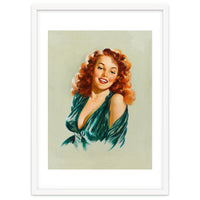 Portrait Of A Redhead Pinup Woman