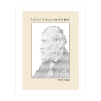 Portrait Of An Old Man With Beard – Ascii Art (vincent Van Gogh) (Print Only)
