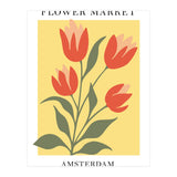 Amsterdam Flower Market - Modern Colorful Botanical Print (Print Only) thumbnail