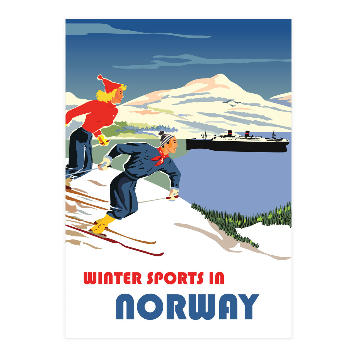 Winter Sports In Norway (Print Only)