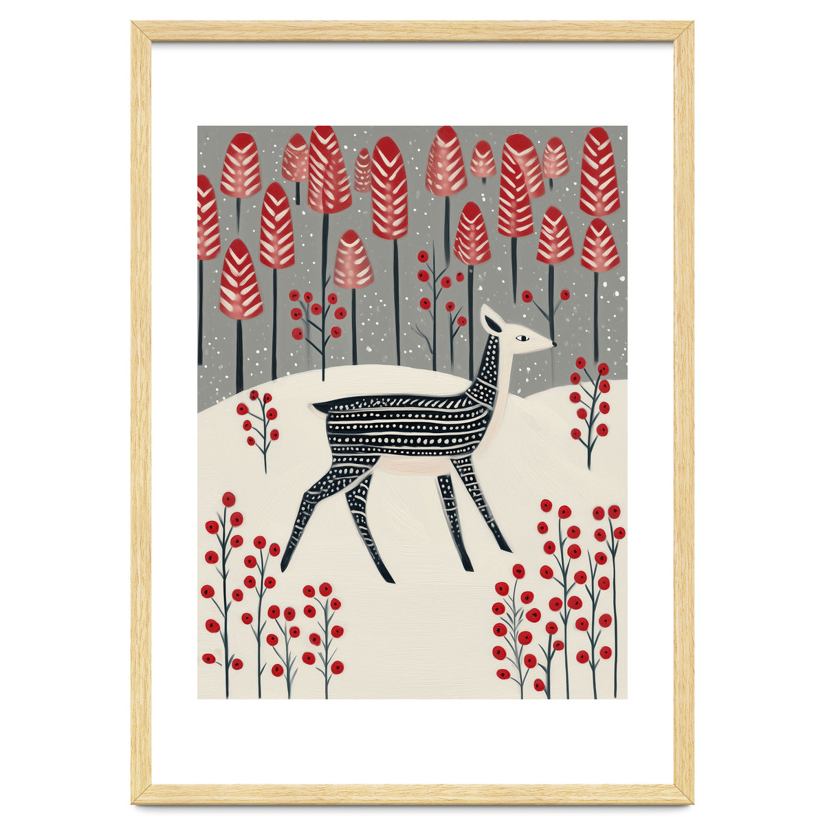 Fawn in a Winter Landscape