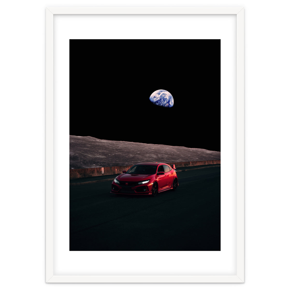 Driving Civic In The Moon