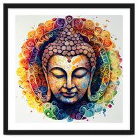 Rainbow Mandala Buddha Portrait