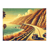 Vintage Coastal Road Journey Poster (Print Only) thumbnail