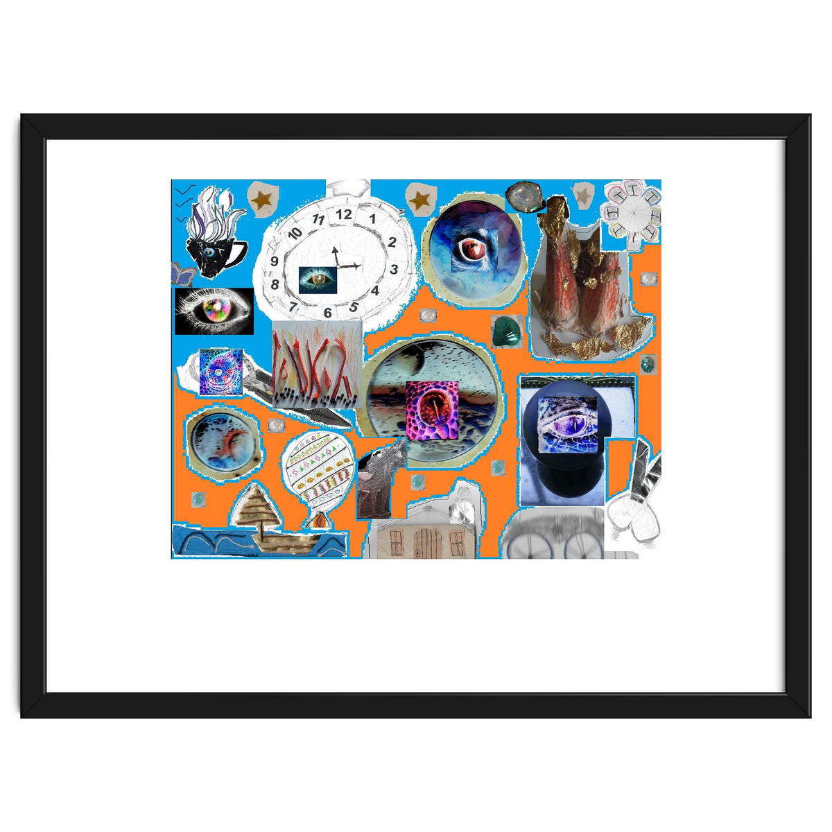 Abstract Collage 3 D Material Design Original