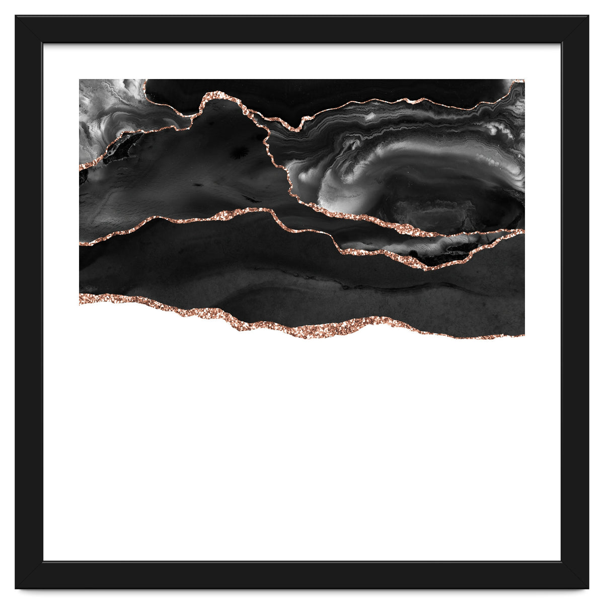 Black & Rose Gold Agate Texture 05
