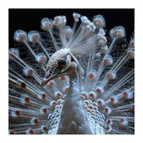 Albino Peacock Displaying White Feathers (Print Only) thumbnail