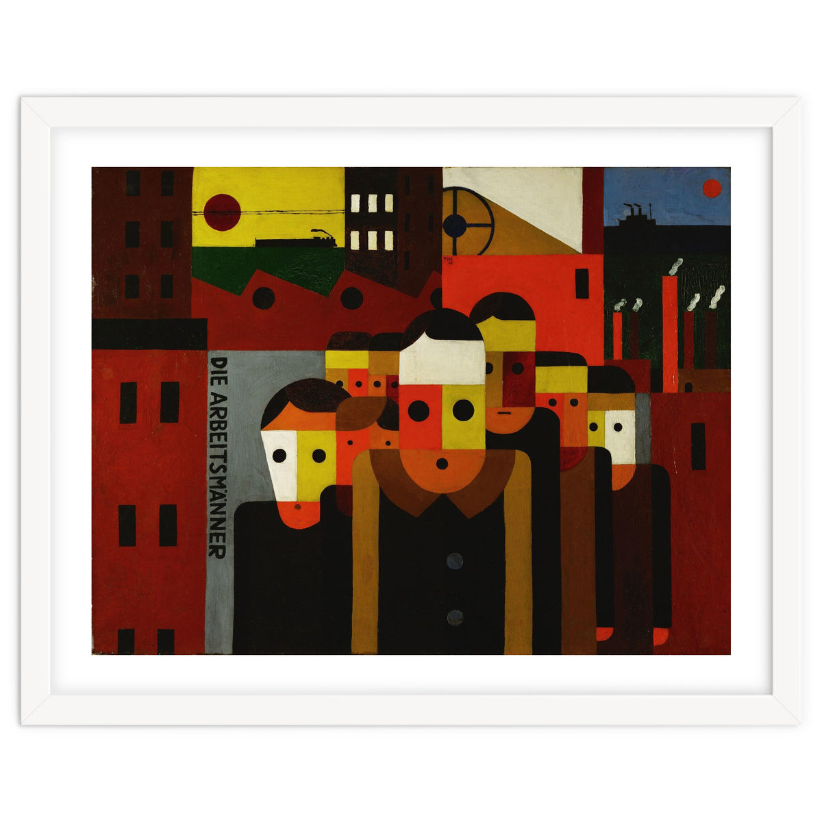 Die Arbeitsmaenner - The Workmen. Oil on canvas.