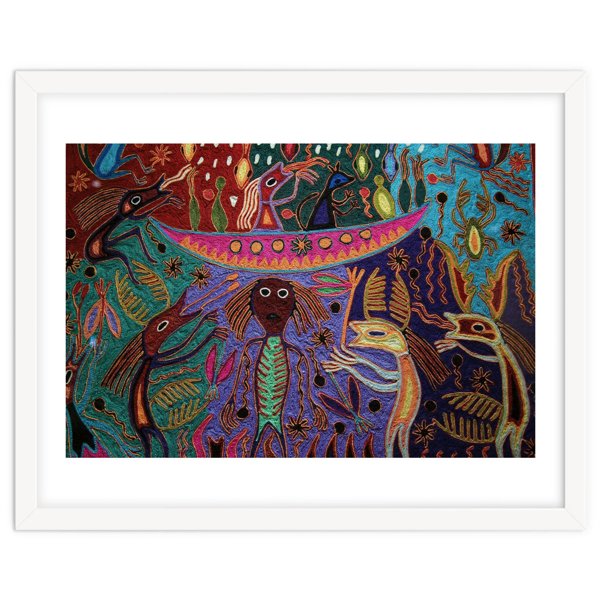 Mexico.Mexico city.National Museum of Anthropology. Huichol art.