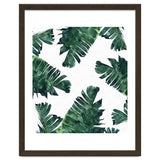 Banana Leaf Watercolor Painting, Tropical Nature Botanical Palm Illustration Bohemian Minimal Luxe thumbnail