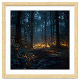 Enchanted Midnight Forest with Glowing Fireflies thumbnail