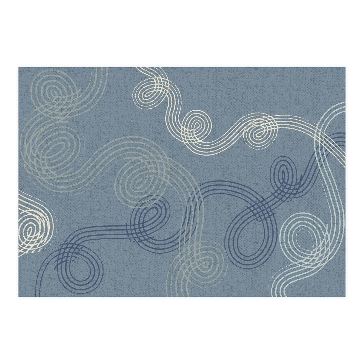 calming essentials loops muted blue (Print Only)