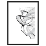 Abstract Black And White Swirls And Lines Flowing Art thumbnail