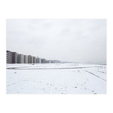 Traces of driving a car on a snowy coast (Print Only) thumbnail