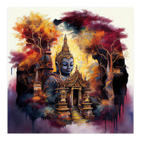 Autumn Forest Buddha Temple (Print Only)