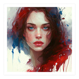 Modern Fairy Tale Blue Eyed Portrait (Print Only) thumbnail