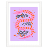 Modern snake - pink and orange thumbnail