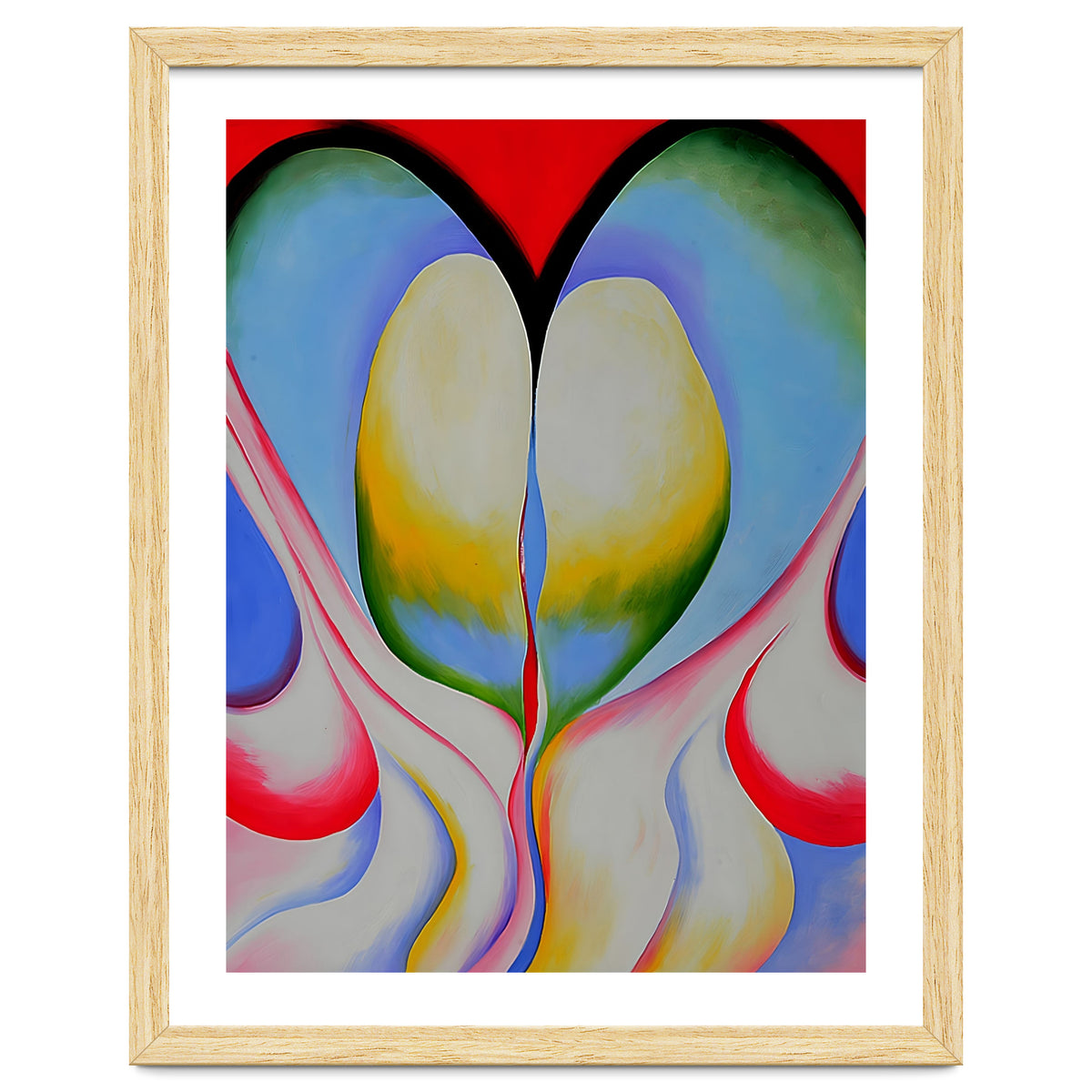 Georgia O’Keeffe – Series 1, No. 8 (1918) | Expressive Abstract Watercolor of Organic Rhythm and Modernist Form