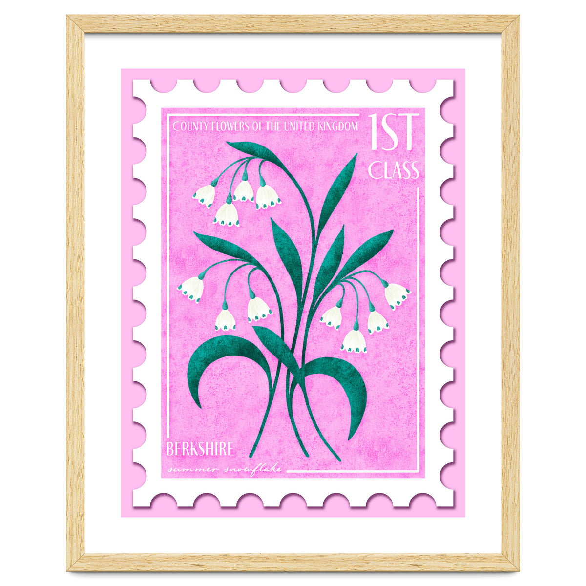 Berkshire Summer Snowflake Postage Stamp