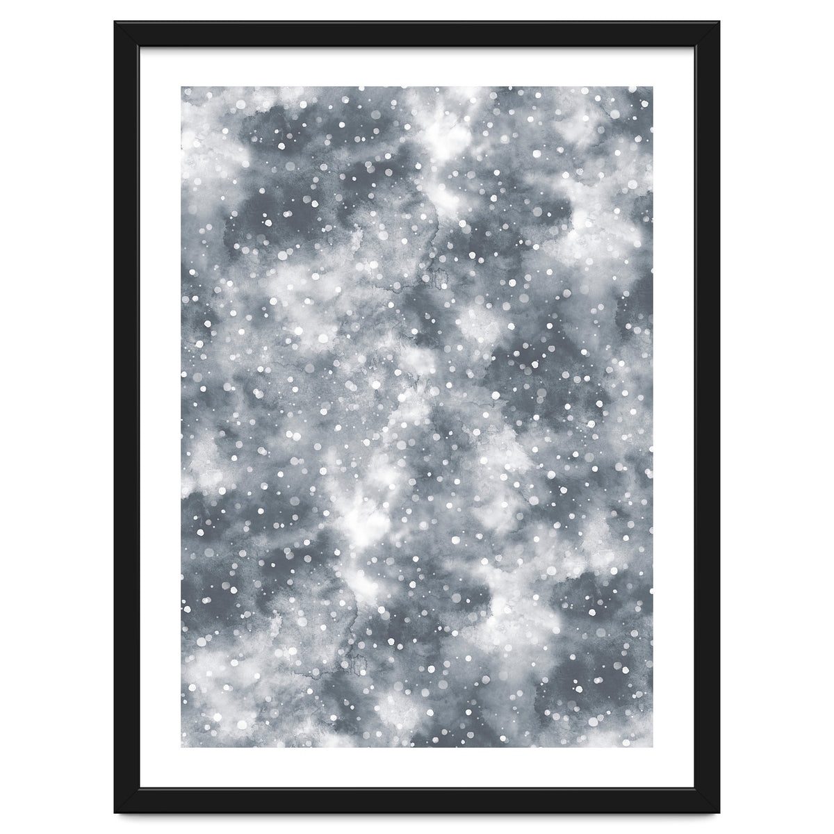 Abstract Winter Foggy Snow Gray White