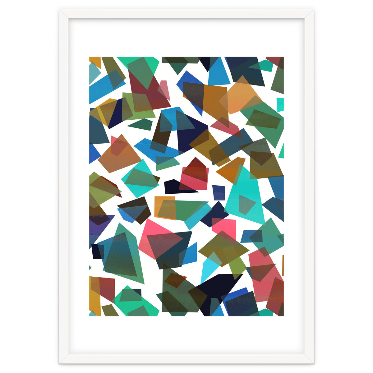 Geometric Squares Collage Colorful