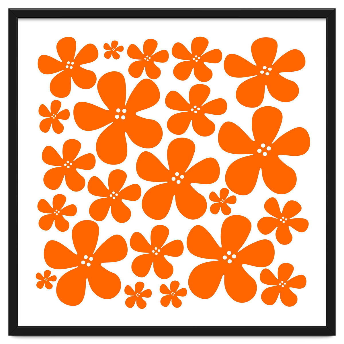 Orange Flowers Pattern