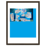 Collage Of Fishes Painted And Reversed On A Deep Blue Sea Canvas thumbnail