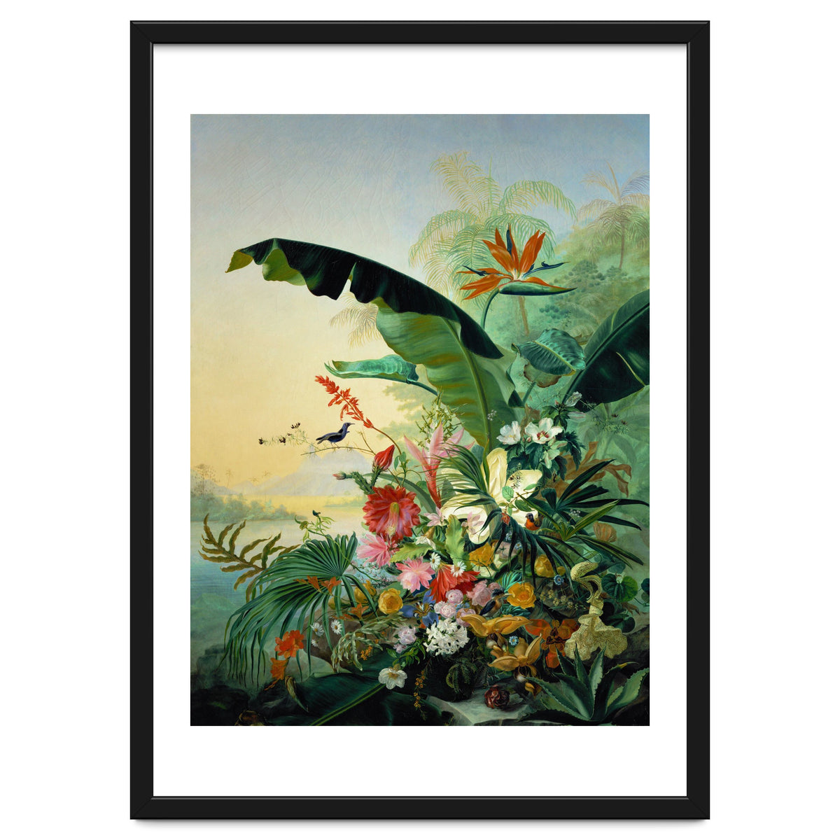 Fleurs exotique, 1836 Exotic flowers from tropical countries. Canvas, 162 x 121 cm.