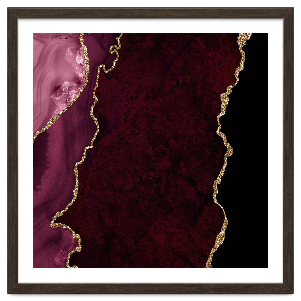 Burgundy & Gold Agate Texture 15