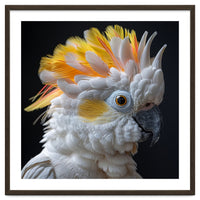 Close Up Of A Cockatoo Parrot With Yellow Crest