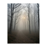 Ethereal Morning Light Breaking Through Dense Forest Fog (Print Only) thumbnail