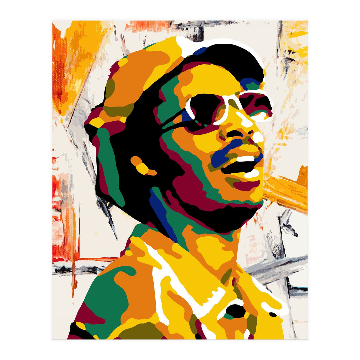 Stevie Wonder Retro Pop Art 3 (Print Only)