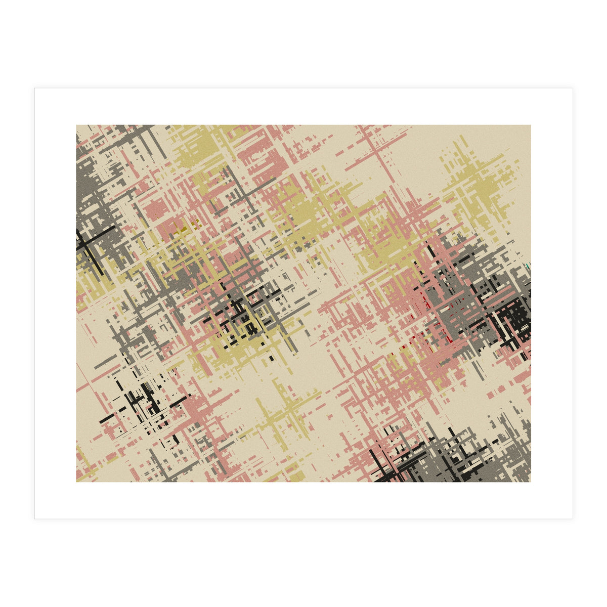 Geometric Cross Patterns Muted  (Print Only)