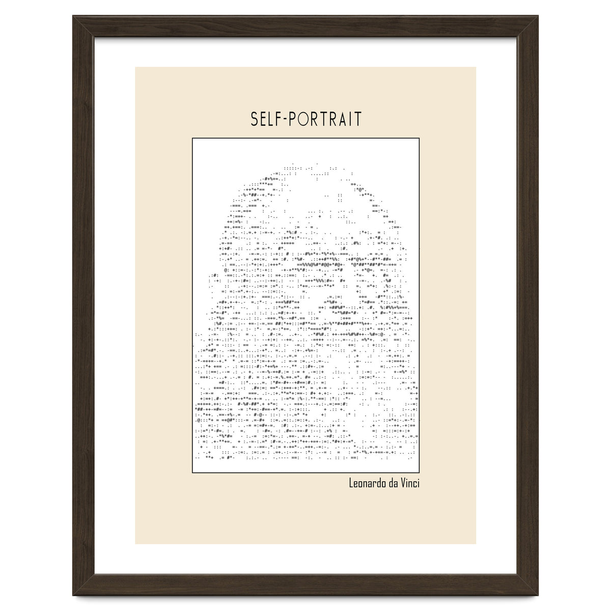 Self Portrait – Leonardo Da Vinci (ascii Art)