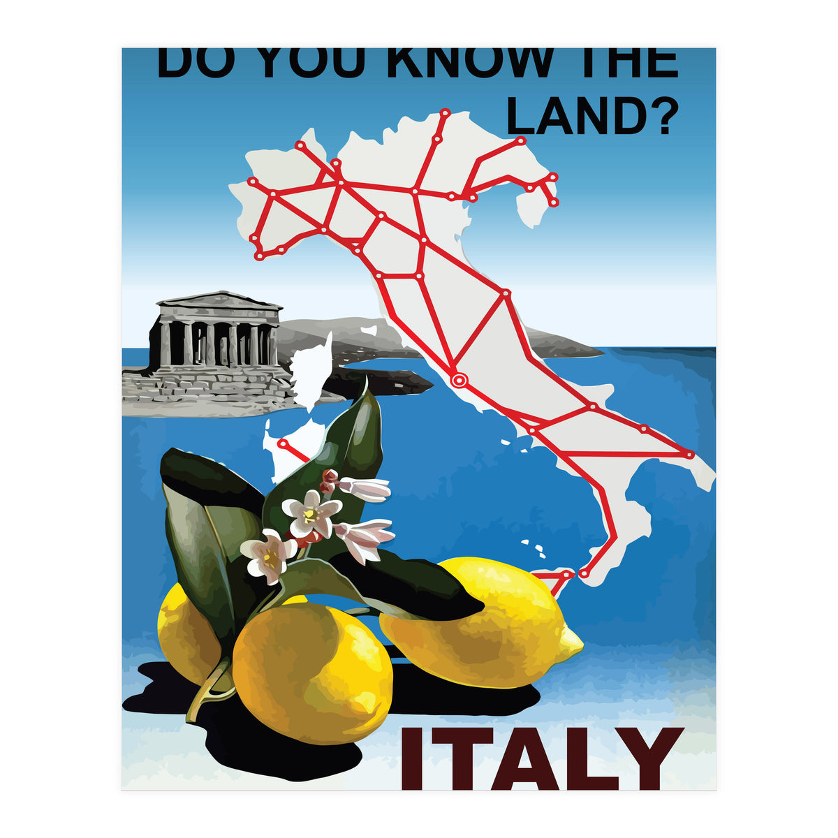 Italy Map (Print Only)