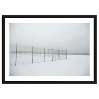 Fence in the Winter seascape