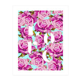 Love, Floral Typography Valentine's Graphic Design, Eclectic Modern Boho Botanical Rose Illustration (Print Only) thumbnail